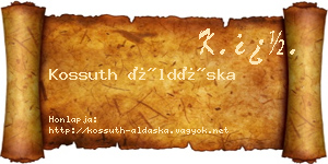 Kossuth Áldáska névjegykártya